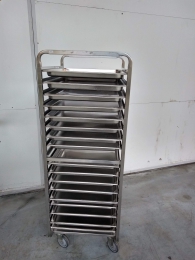 Mobile s/s rack with plates